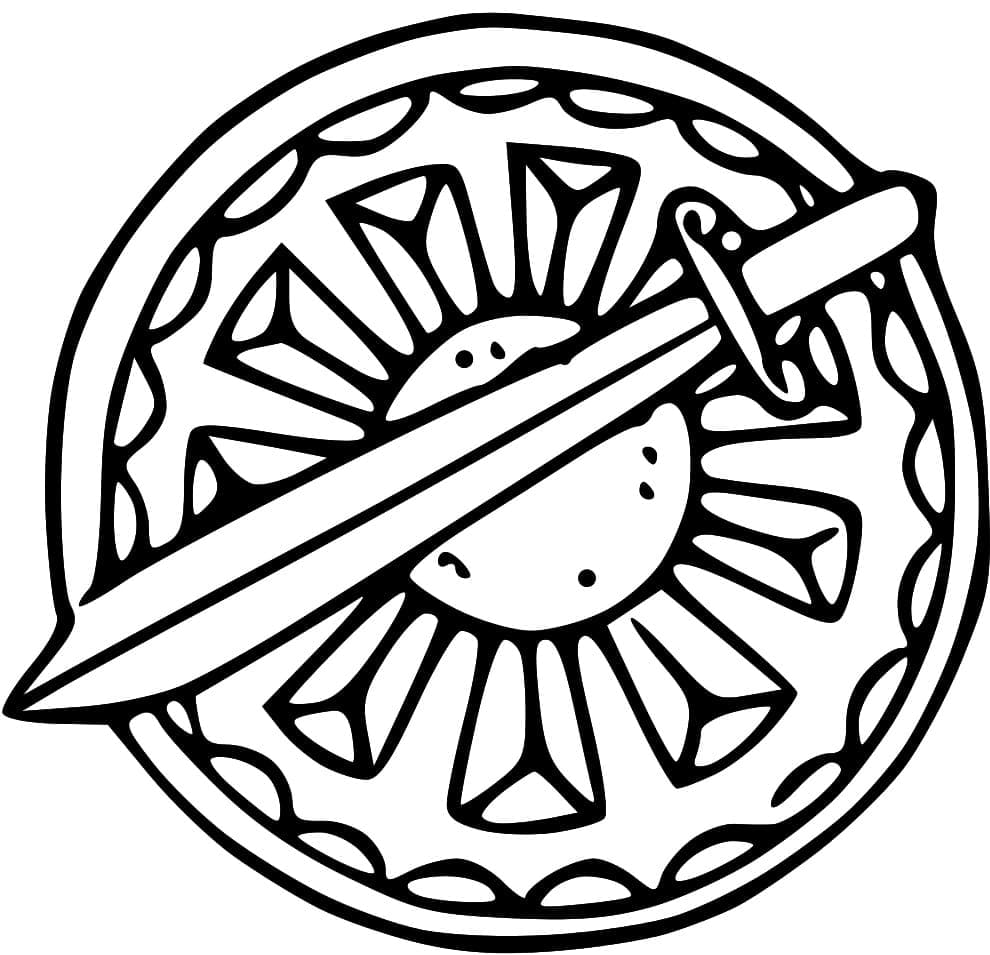 Desenho deEscudo Viking para colorir