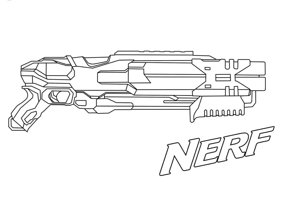 Desenho deEspingarda Nerf para colorir