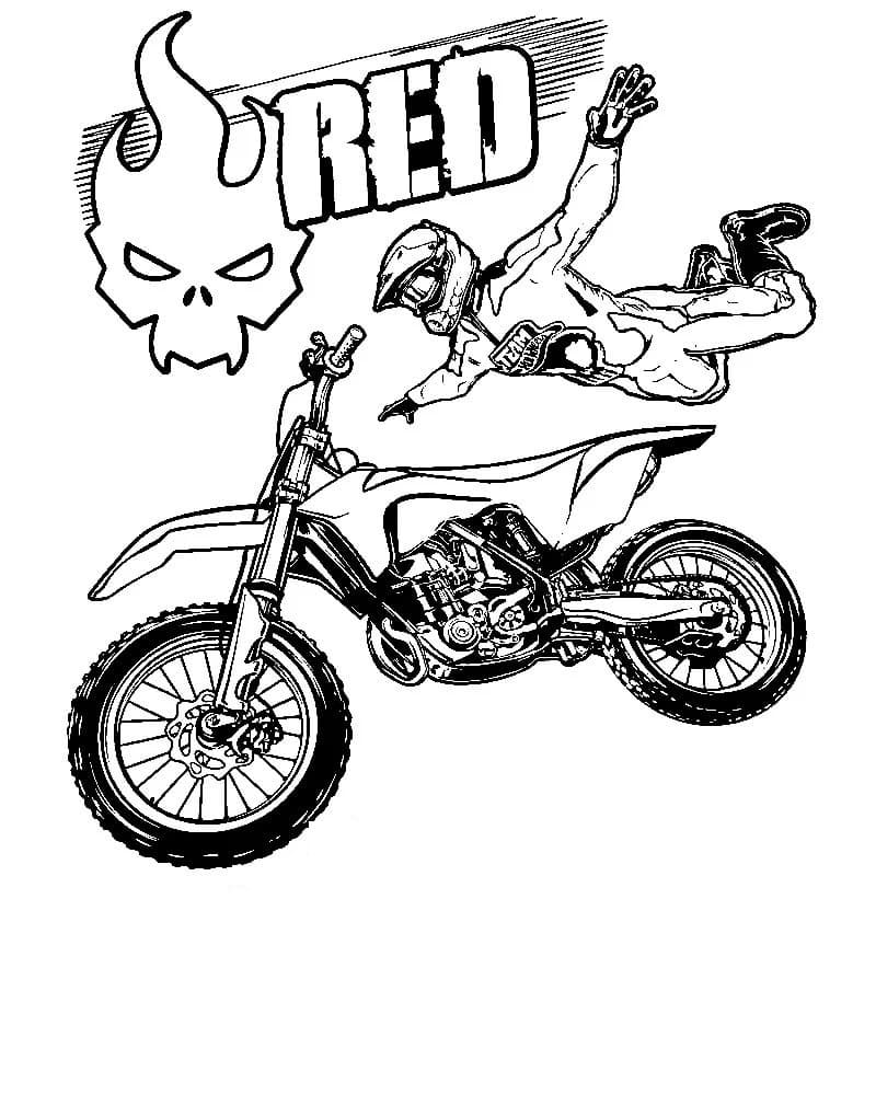 Desenho deEsporte de Moto para colorir