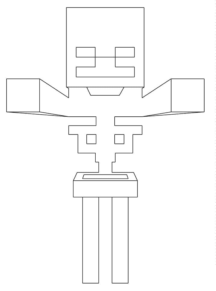 Desenho deEsqueleto de Minecraft para colorir