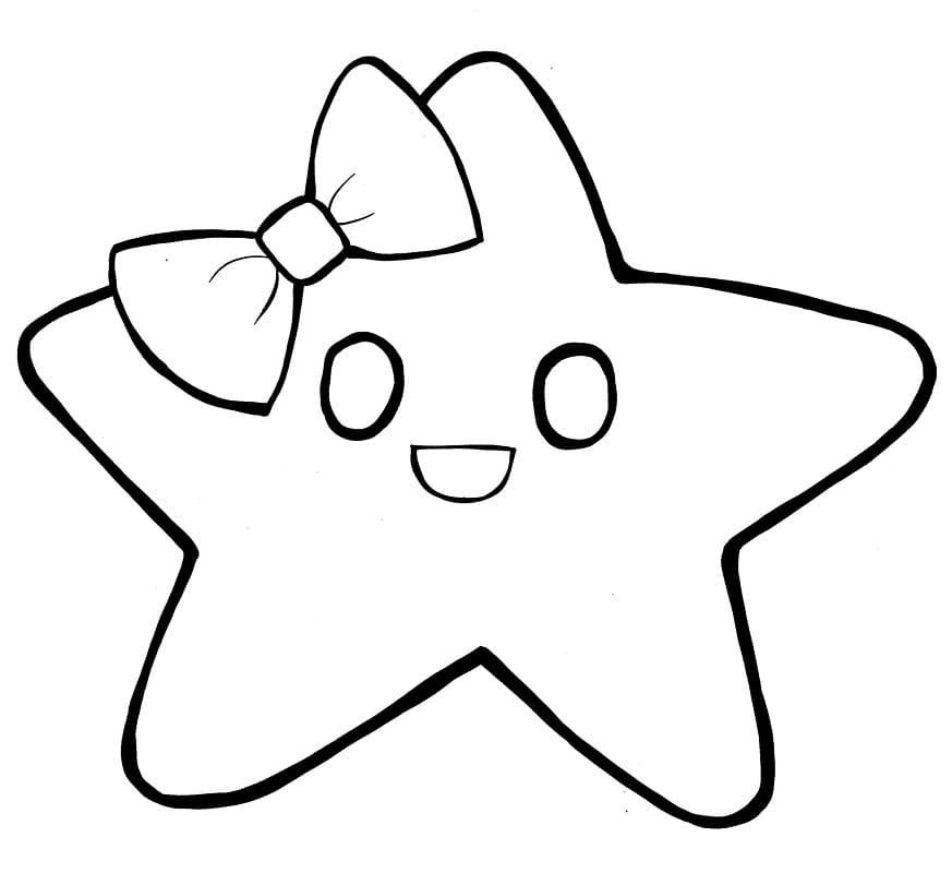 Desenho de Estrela Adorável para colorir