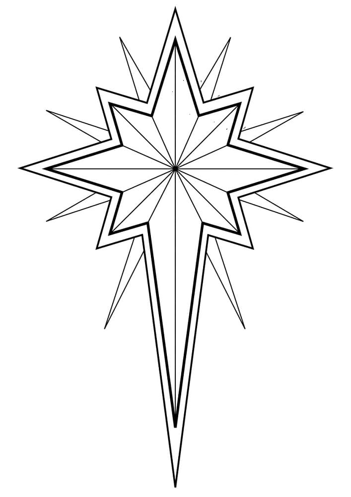 Desenhos de Estrela de Natal para colorir