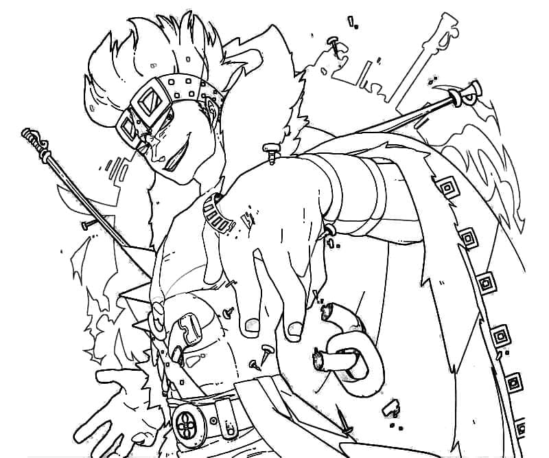 Desenho deEustass Kid de One Piece para colorir