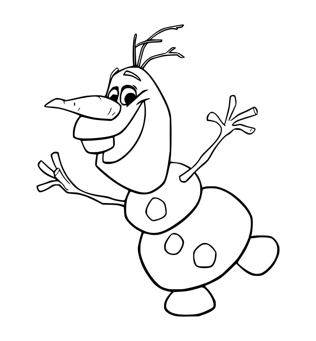 Desenho deFácil Olaf para colorir