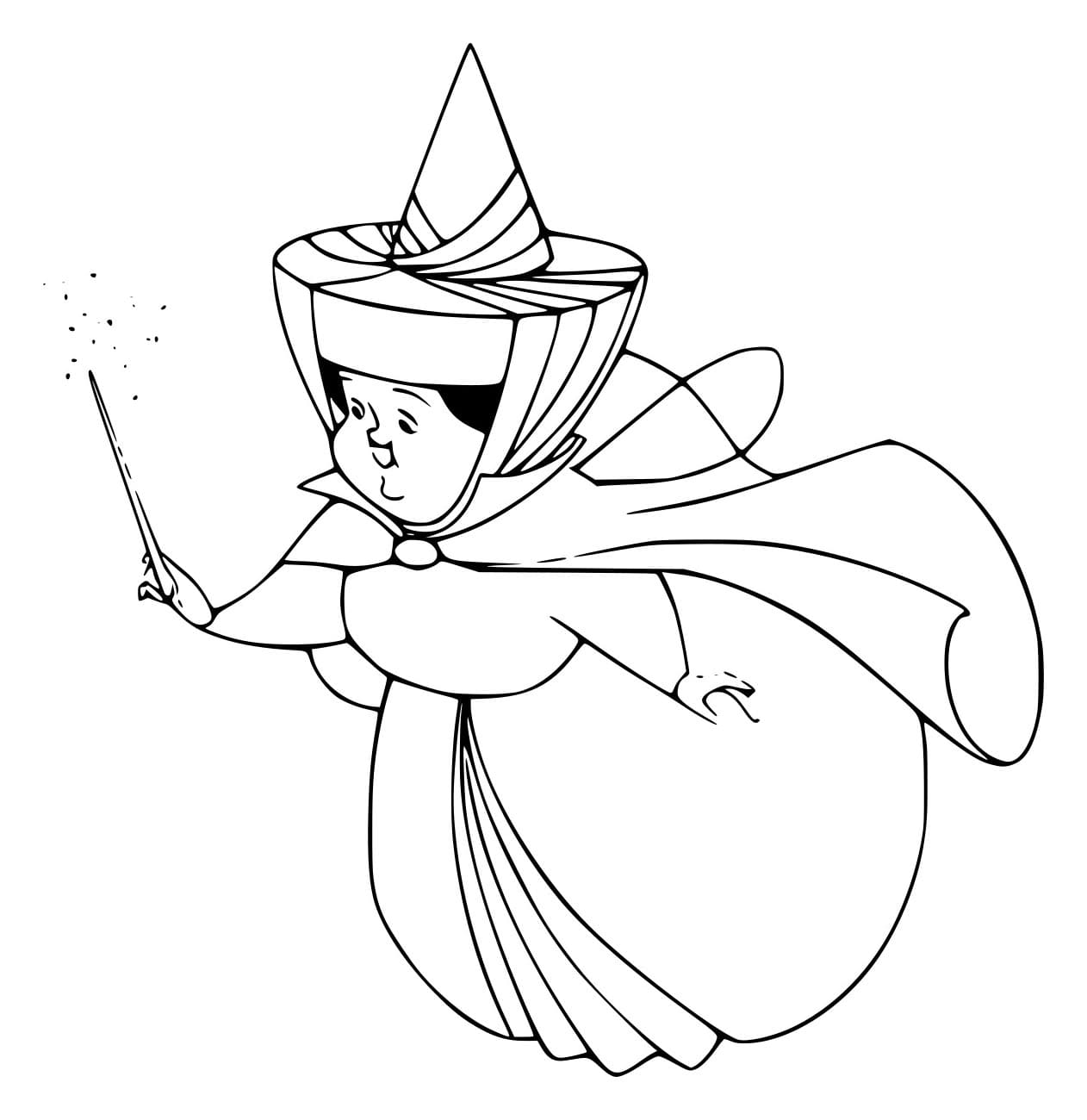 Desenho deFada Anciã Merryweather para colorir