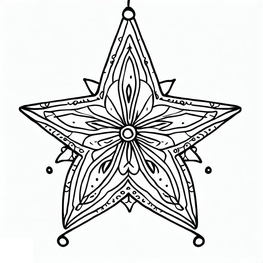 Desenho deFantástica Estrela de Natal para colorir