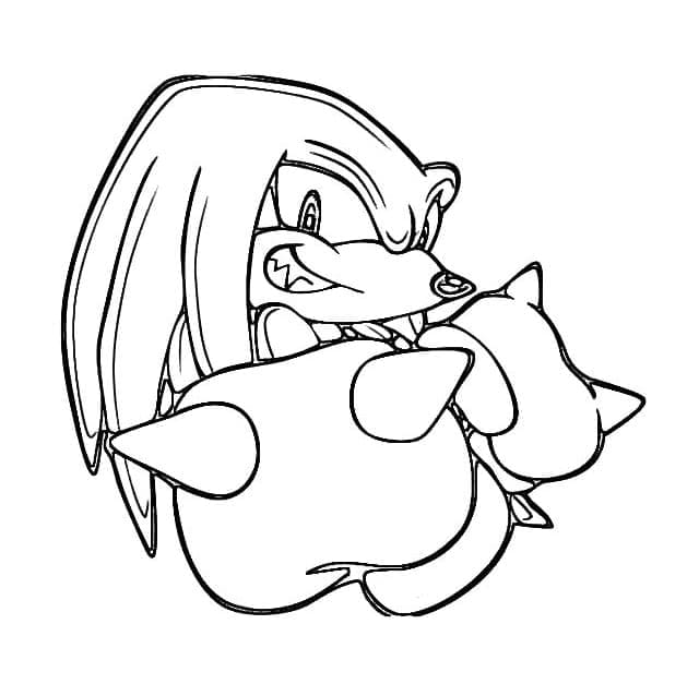 Desenho deFantástico Knuckles the Echidna para colorir