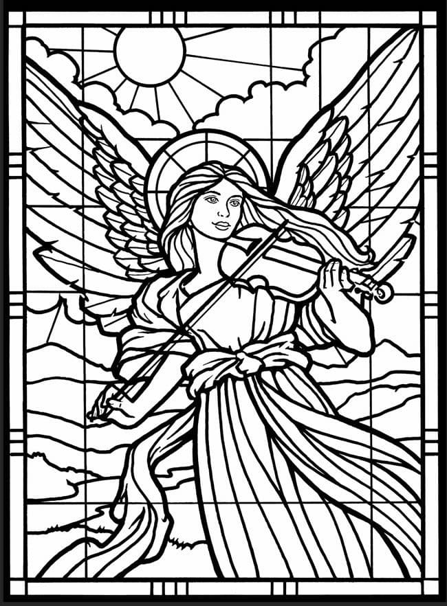 Desenho deFantástico Vitral para colorir