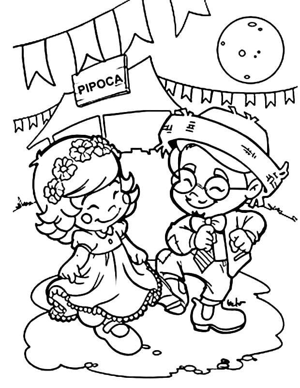 Desenho deFesta Junina 2 para colorir