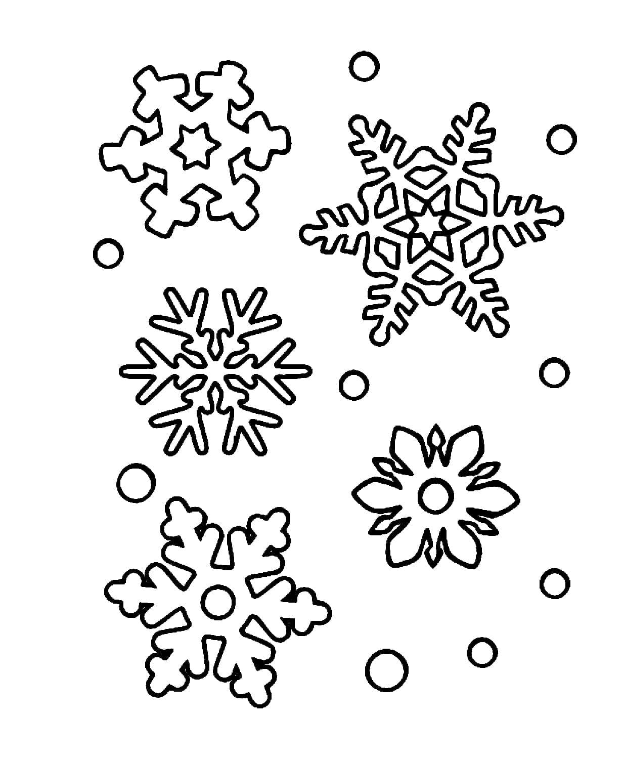 Desenhos de Floco de Neve para colorir