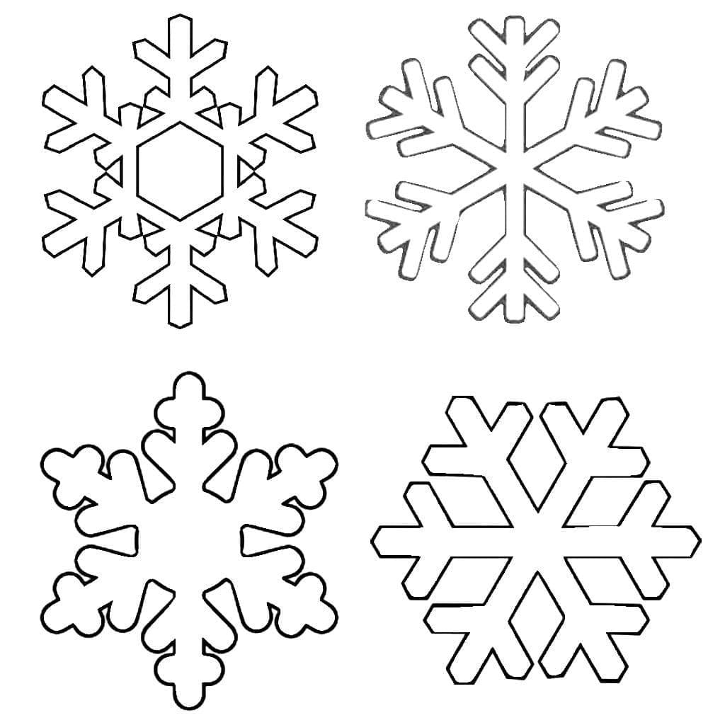 Desenho deFlocos de Neve Para Crianças para colorir