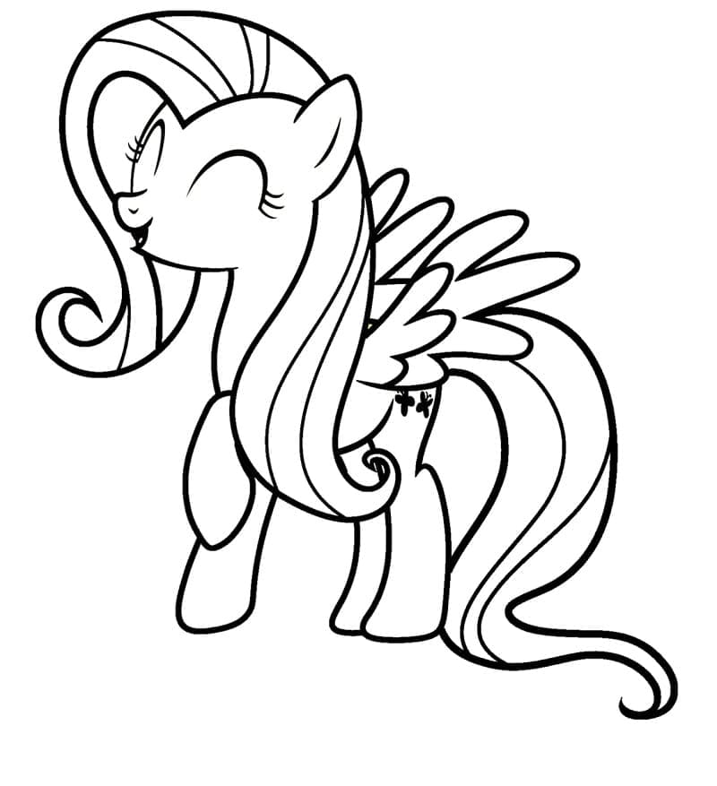 Desenho deFluttershy 2 para colorir