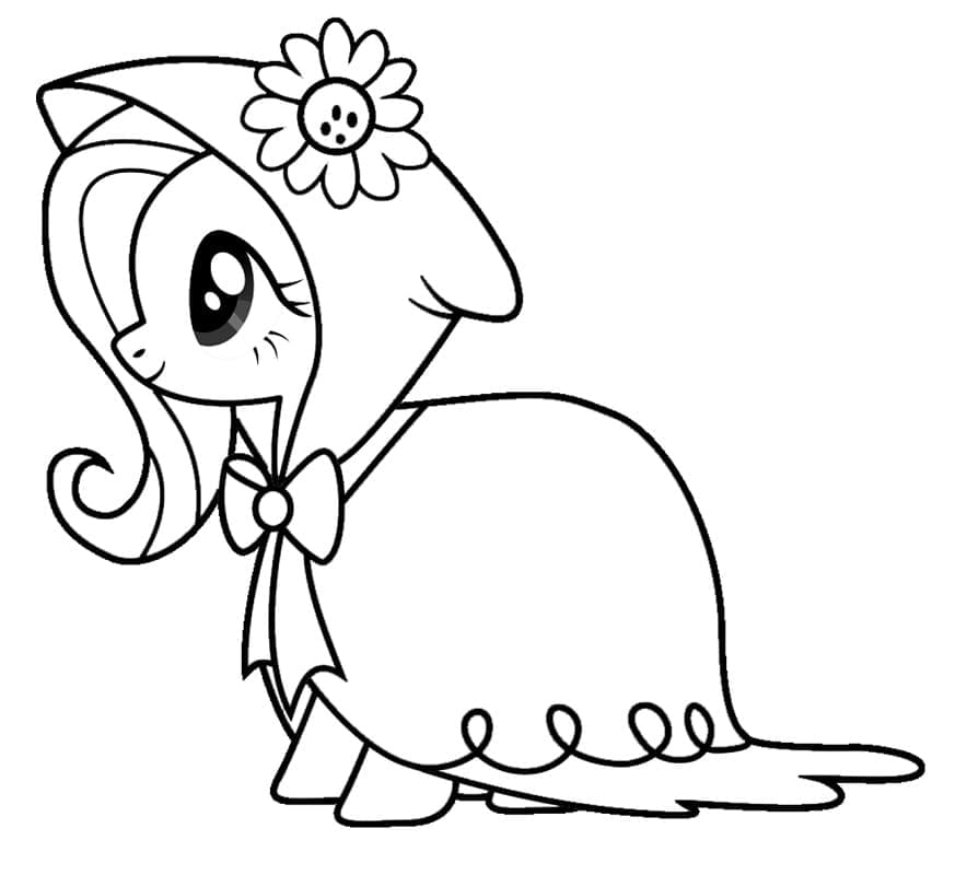 Desenho deFluttershy 4 para colorir