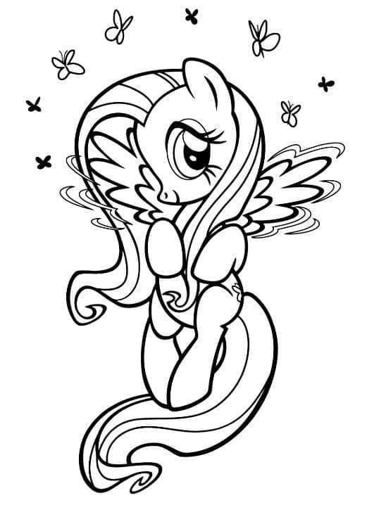 Desenho deFluttershy 5 para colorir