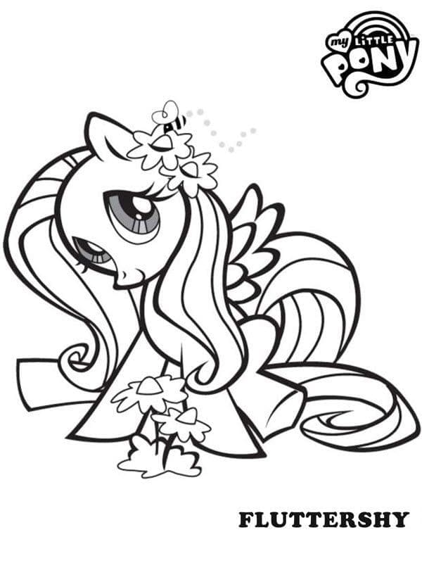 Desenho deFluttershy My Little Pony para colorir