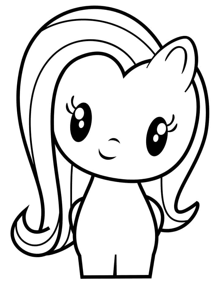 Desenho deFluttershy Simples para colorir