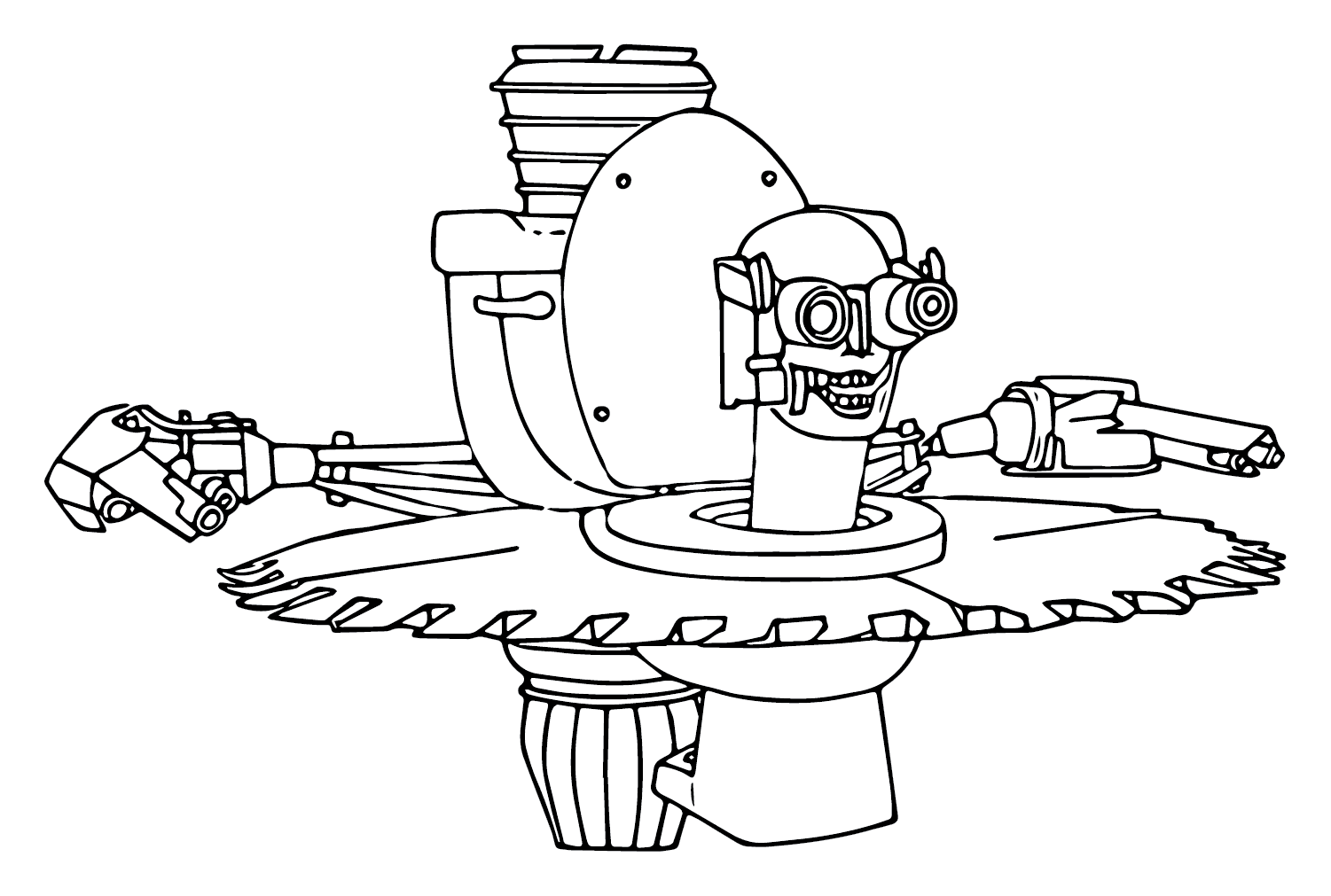 Desenho deFlying Buzzsaw de Skibidi Toilet para colorir