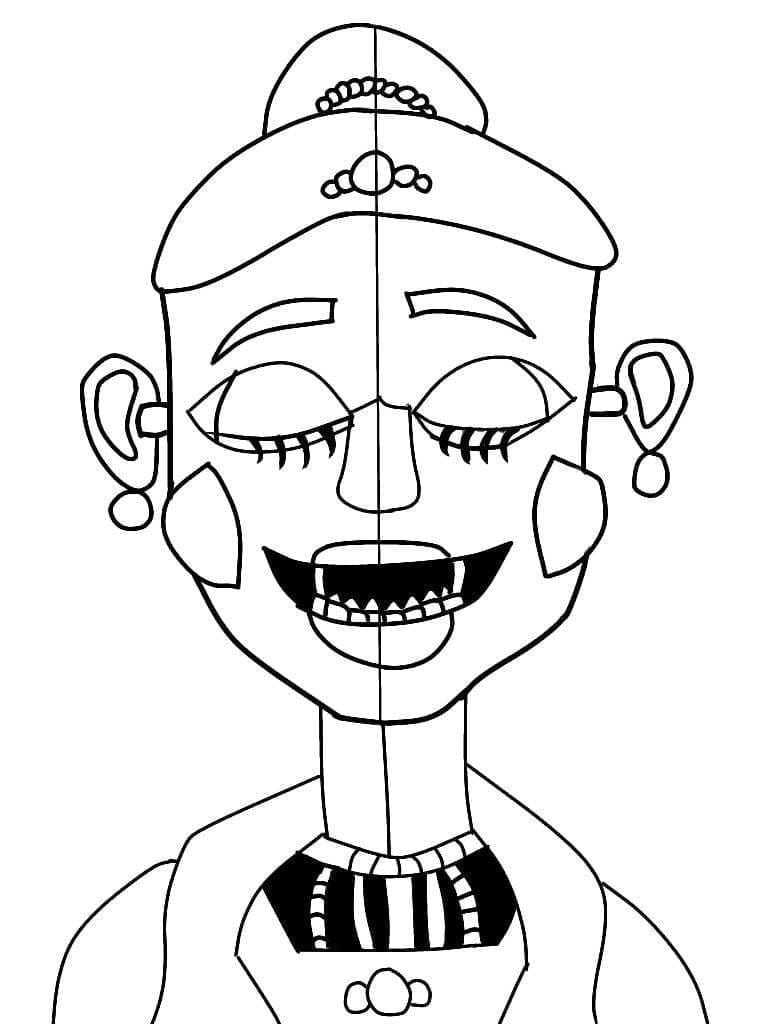 Desenho deFNAF Ballora para colorir