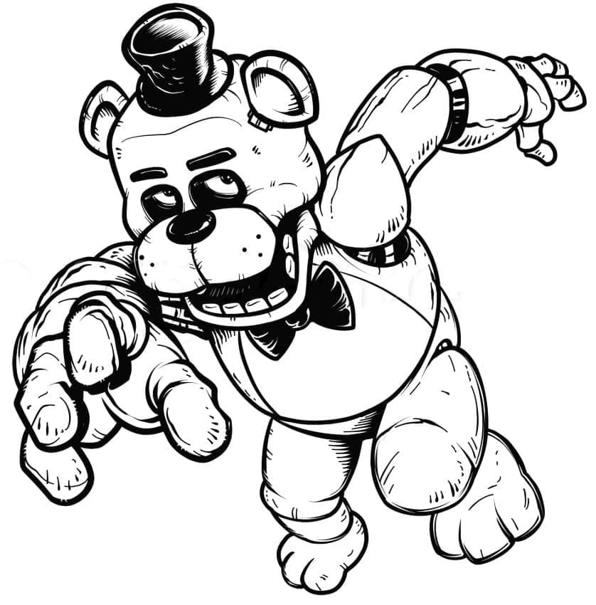 Desenho deFNAF Freddy para colorir