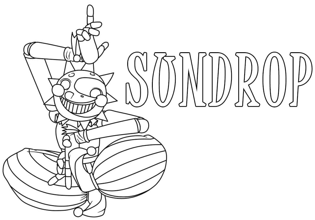 Desenho deFNAF Sundrop para colorir