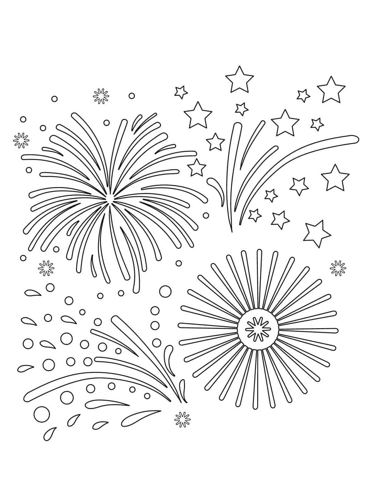 Desenho deFogos de Artifício 13 para colorir