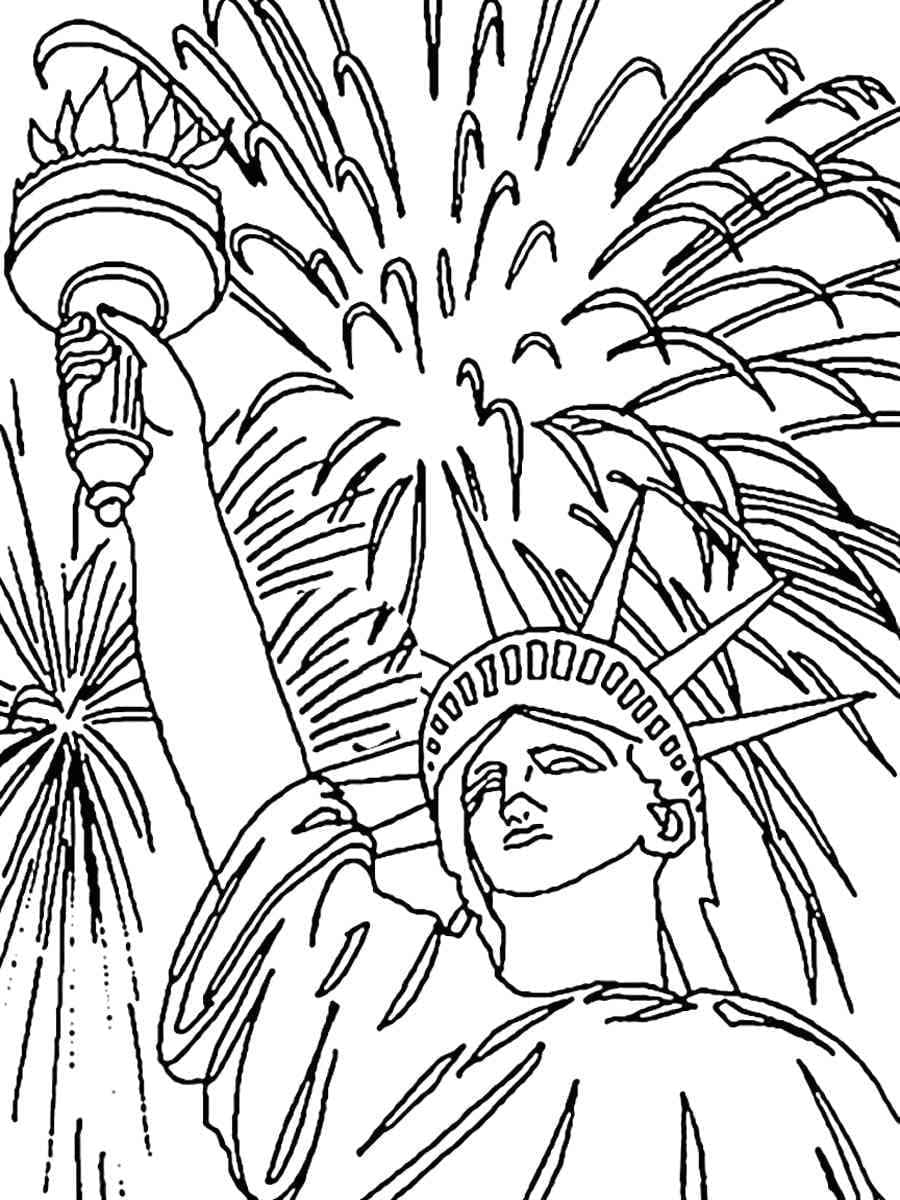 Desenho deFogos de Artifício 2 para colorir