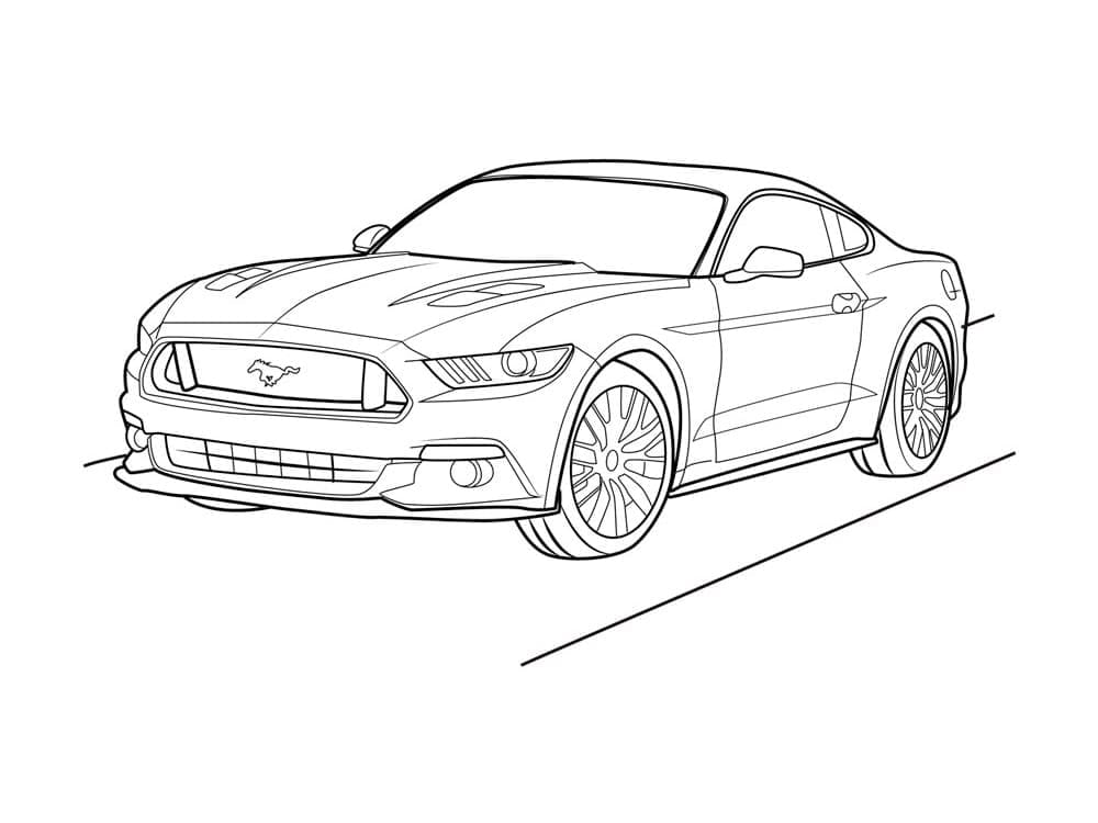 Desenho deFord Mustang Grátis para colorir