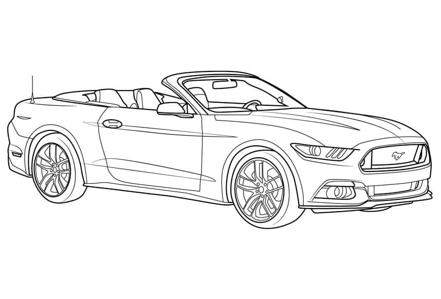 Desenho deFord Mustang Grátis Para Meninos para colorir