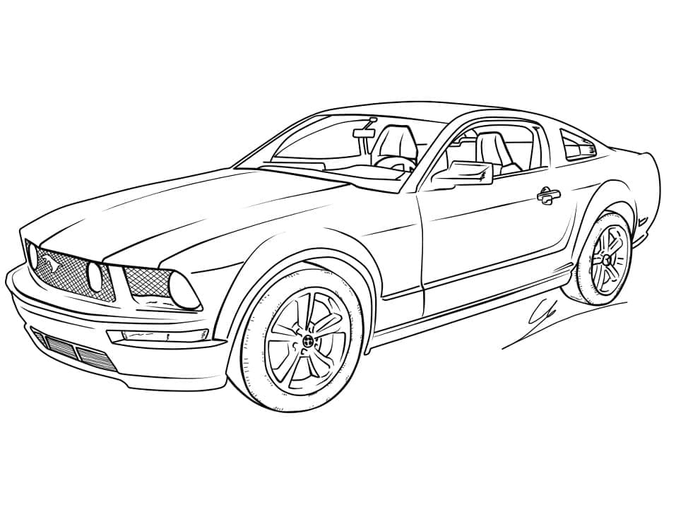 Desenho deFord Mustang GT para colorir