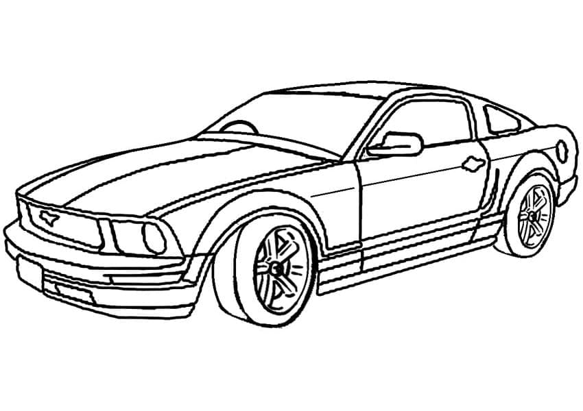 Desenho deFord Mustang Para Meninos para colorir