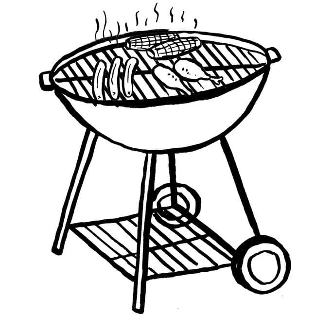 Desenho deForno de Churrasco para colorir