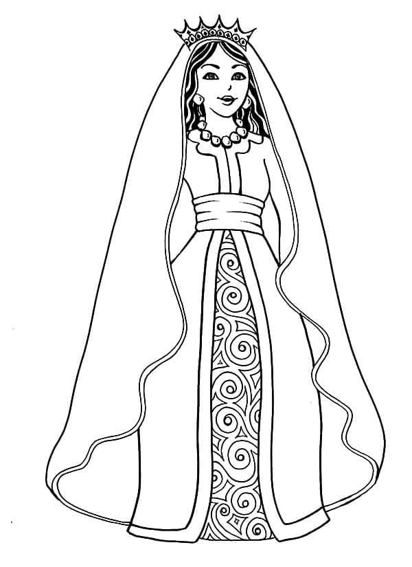 Desenho deFoto da Rainha Ester para colorir