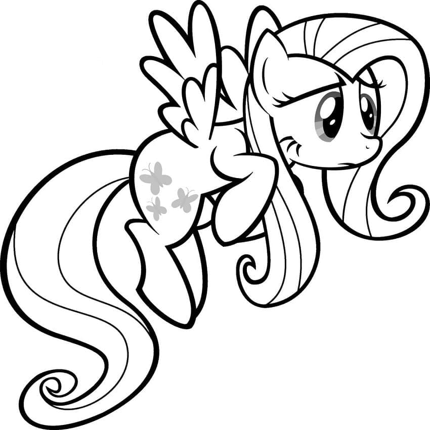 Desenho deFoto de Fluttershy para colorir