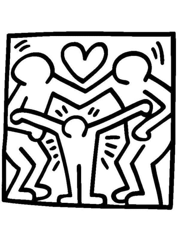 Desenho deFoto de Keith Haring para colorir