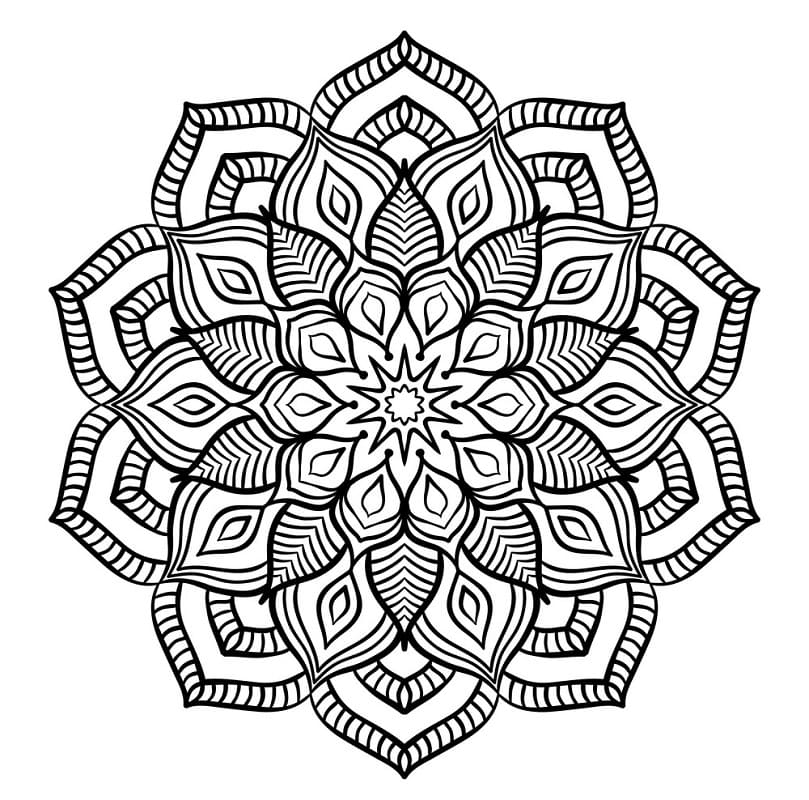 Desenho deFoto de Mandala para colorir