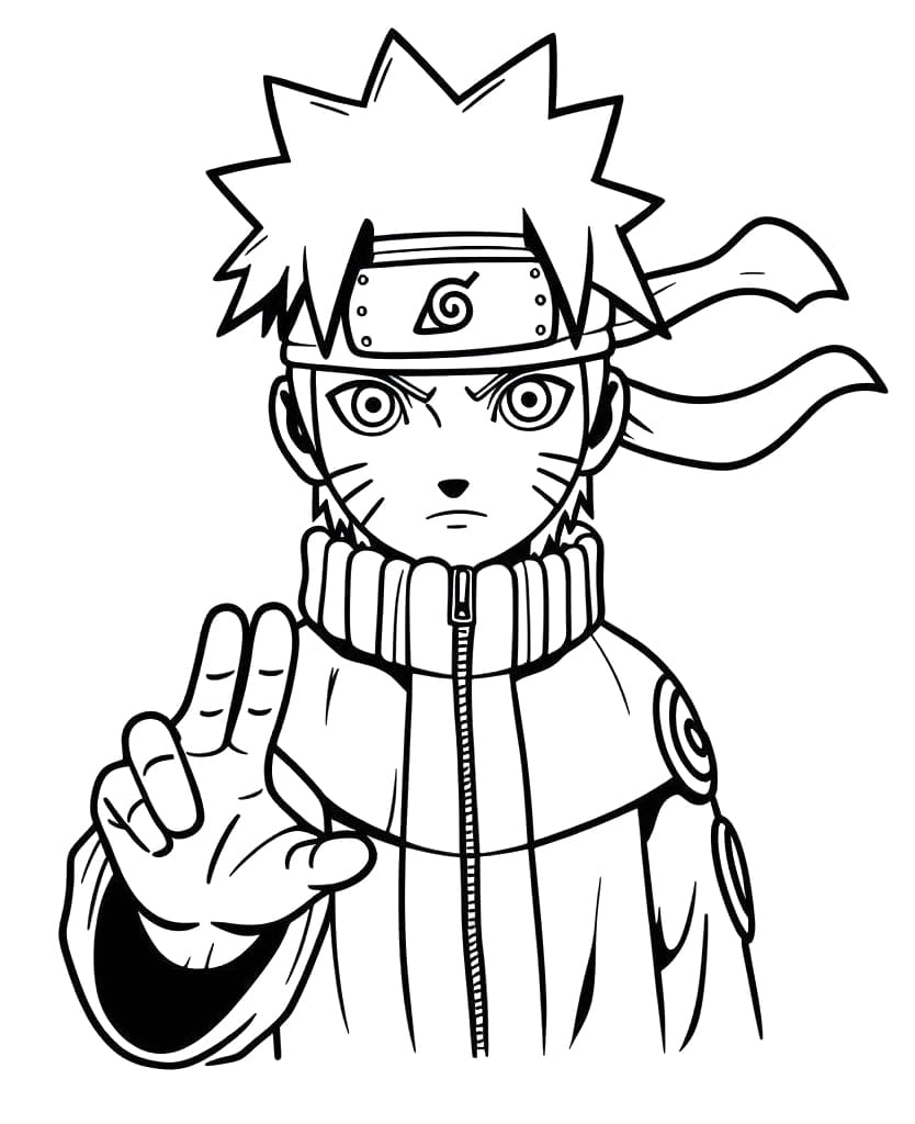 Desenho deFoto de Naruto para colorir