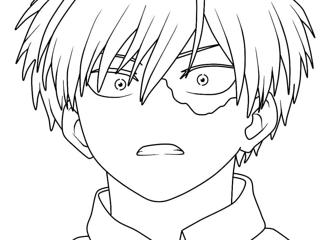 Desenho deFoto de Shoto Todoroki para colorir