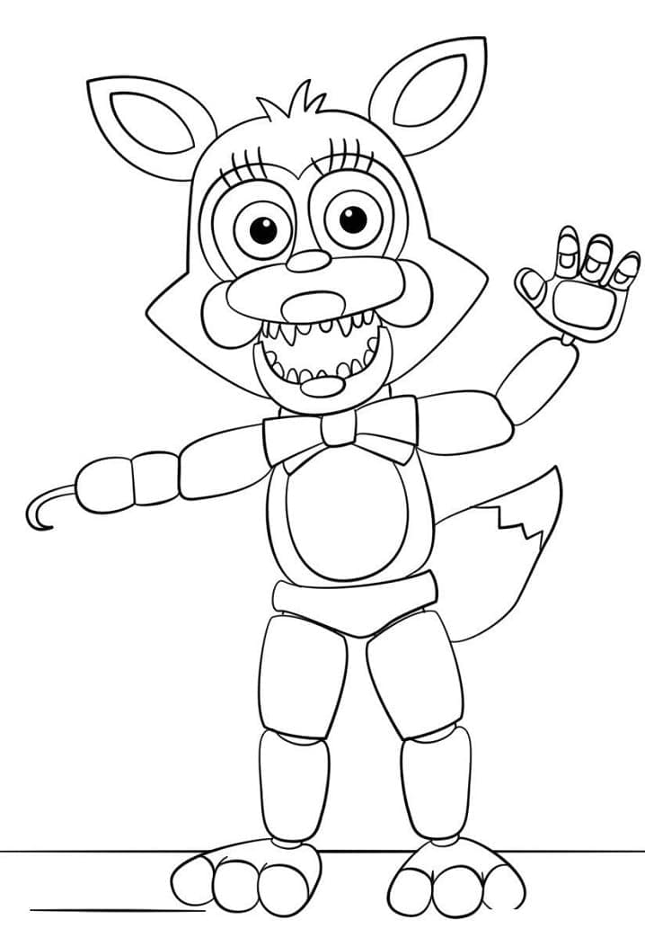 Desenho deFoxy de FNAF para colorir