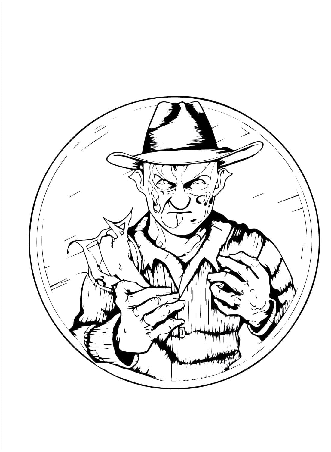 Desenho deFreddy Krueger 1 para colorir