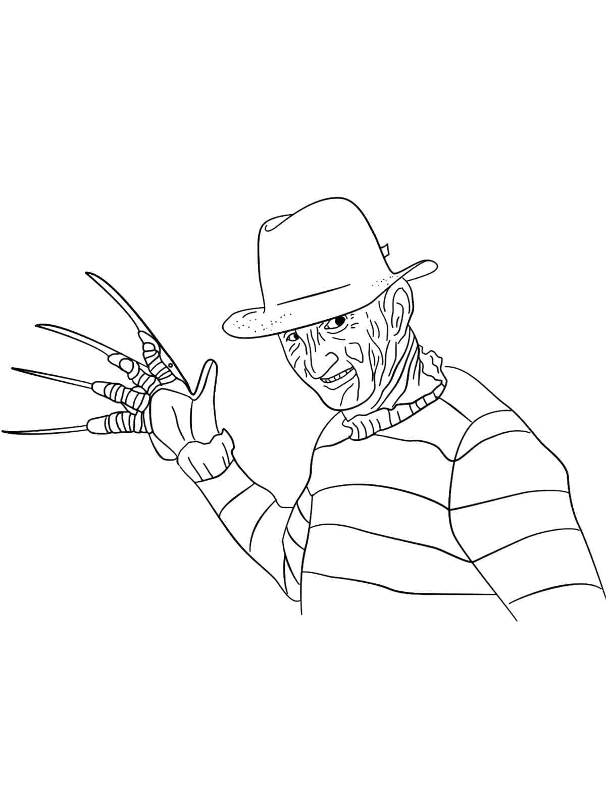 Desenho deFreddy Krueger 2 para colorir