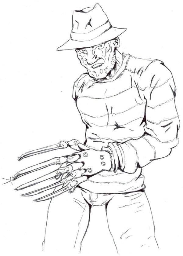 Desenho deFreddy Krueger 4 para colorir