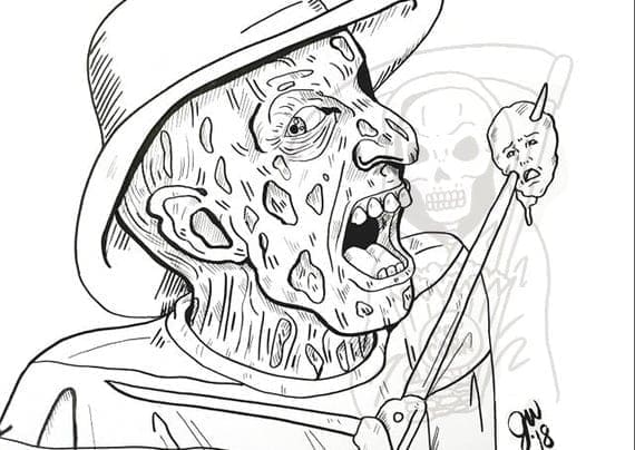 Desenho deFreddy Krueger 5 para colorir