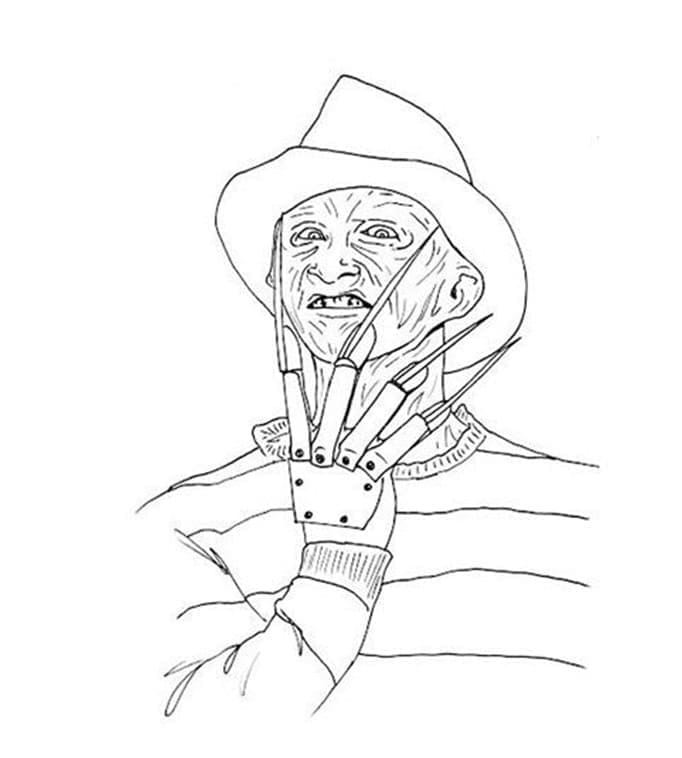 Desenho deFreddy Krueger Imprimível para colorir