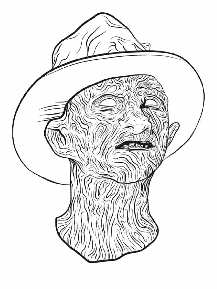 Desenho deFreddy Krueger Muito Assustador para colorir