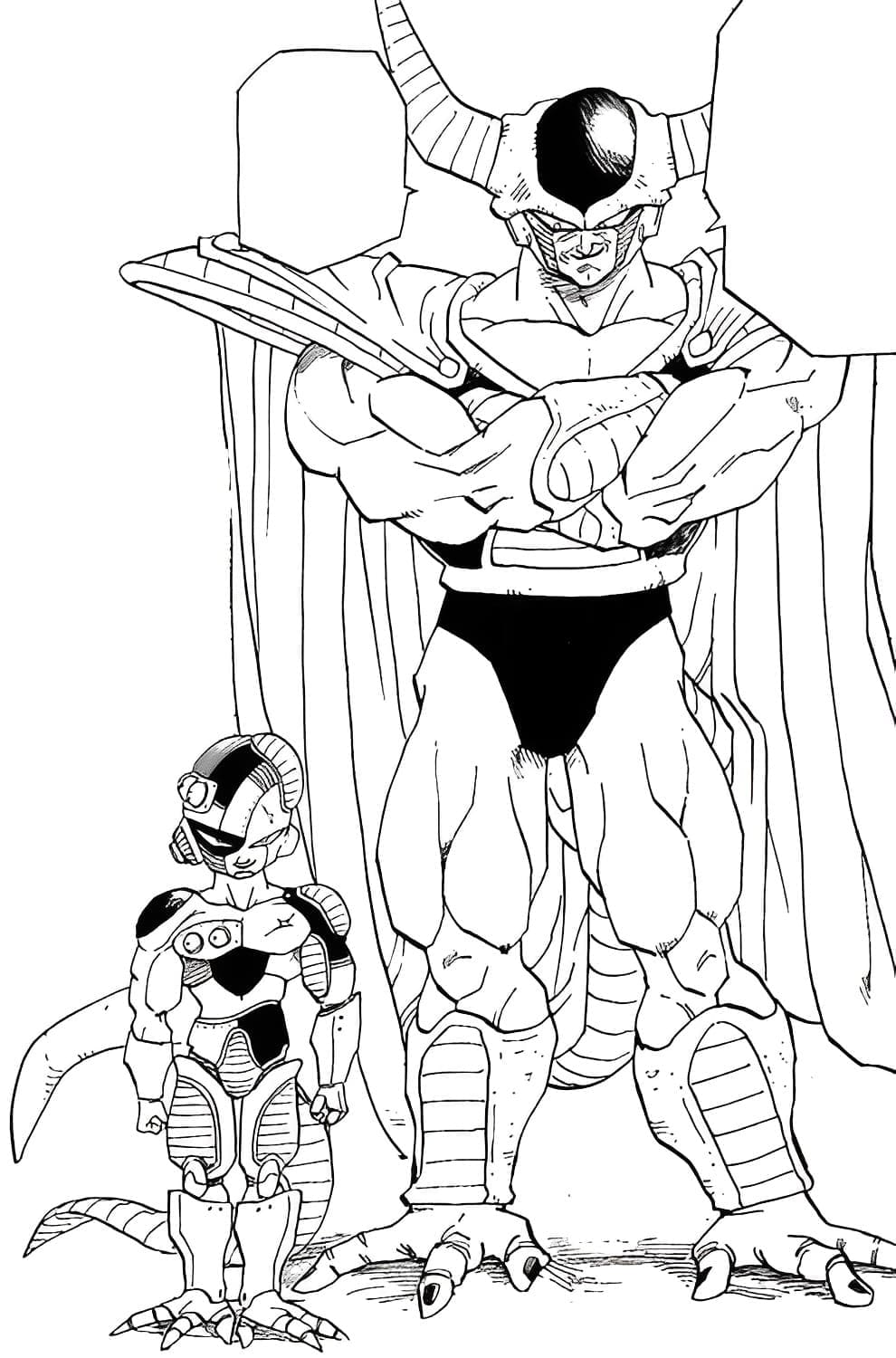 Desenho deFreeza e Rei Cold para colorir