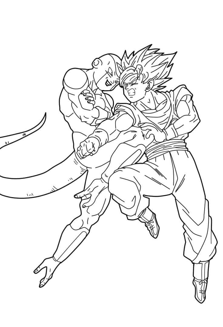 Desenho deFreeza vs Goku para colorir