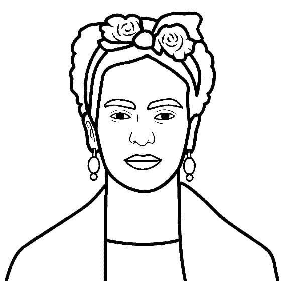 Desenho deFrida Kahlo 16 para colorir