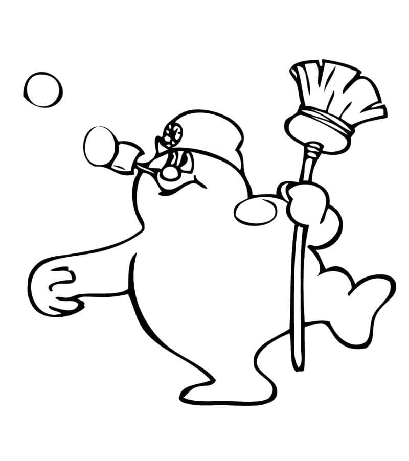 Desenho deFrosty Engraçado para colorir