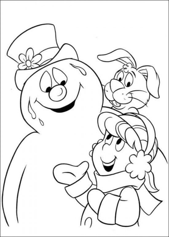 Desenho de Frosty, Karen e Hocus Pocus para colorir