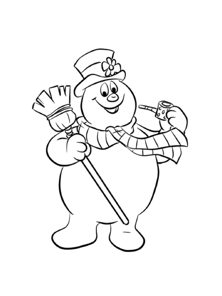 Desenho deFrosty Sorrindo para colorir